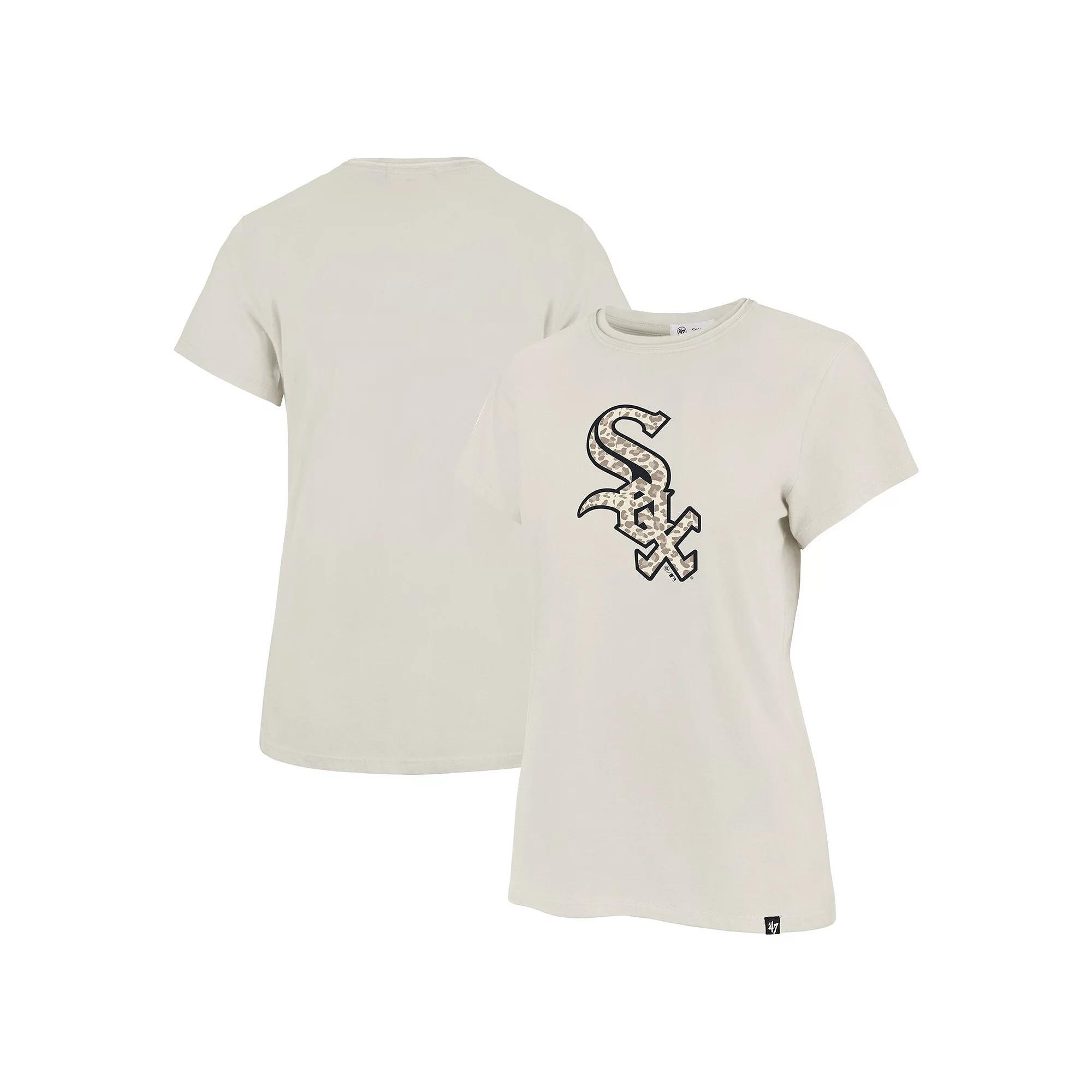 Women's '47 Oatmeal Chicago White Sox Imprint Frankie T-Shirt, Size: Medium, Team Product Image