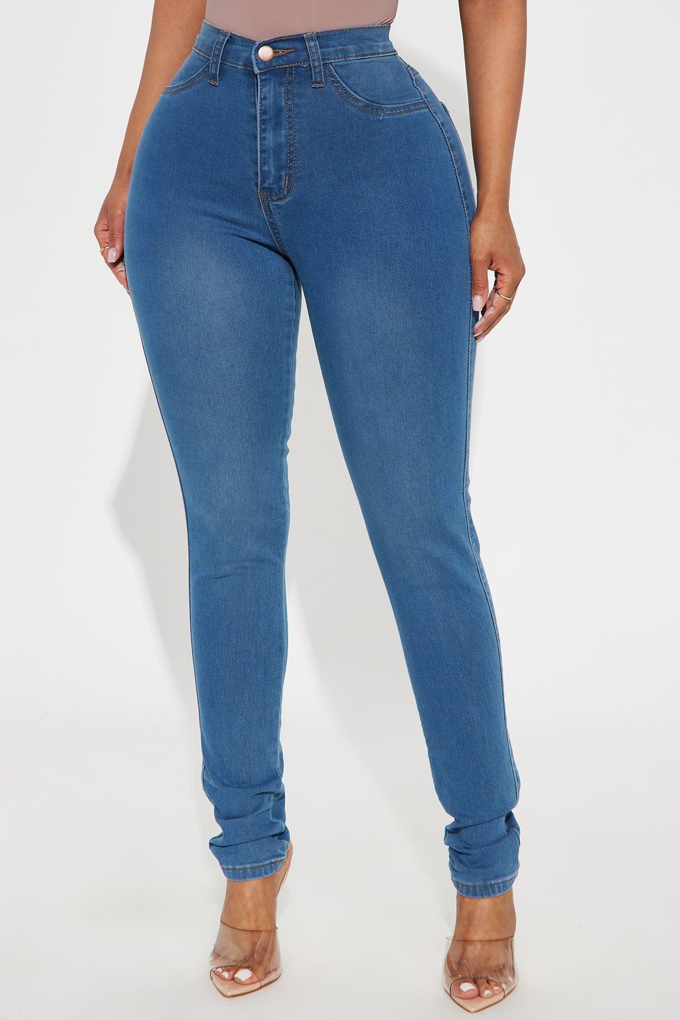 Claire Classic High Rise Skinny Jeans - Medium Blue Wash Product Image