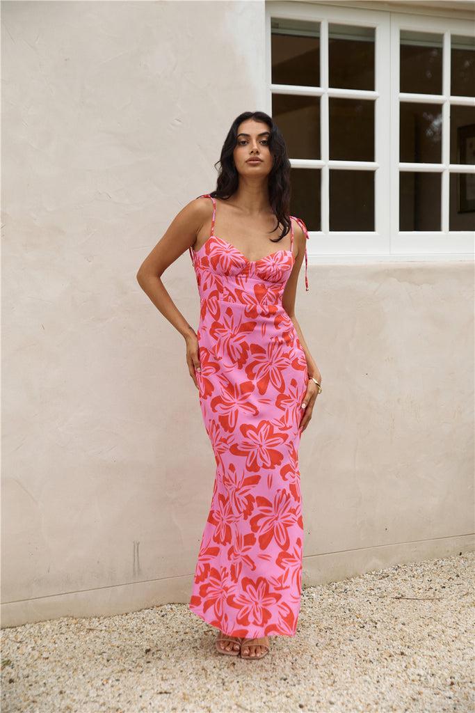 Majorca Memories Maxi Dress Pink Product Image