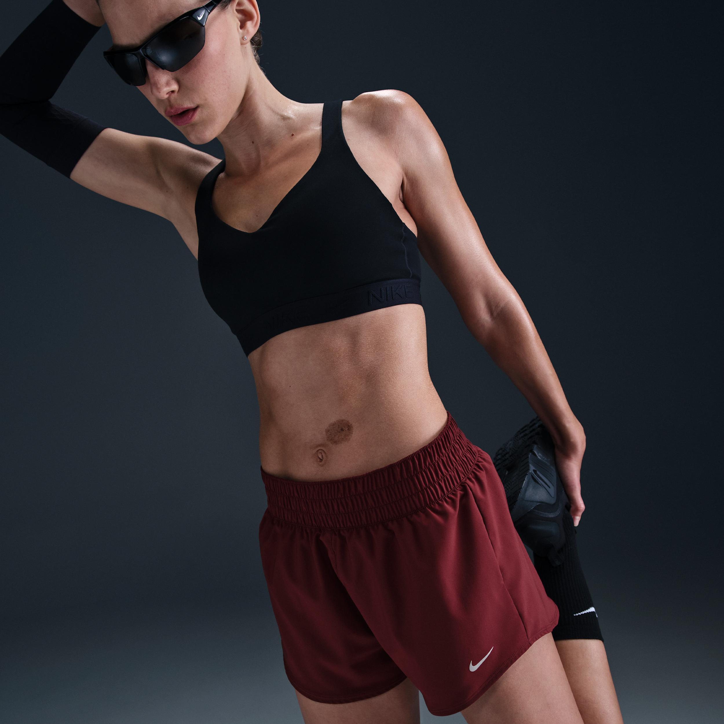 Nike Women's One Dri-FIT Mid-Rise 3" Brief-Lined Shorts Product Image