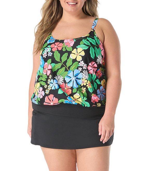 Beach House Plus Size Paloma Beach Solids Emma Swim Skort Product Image