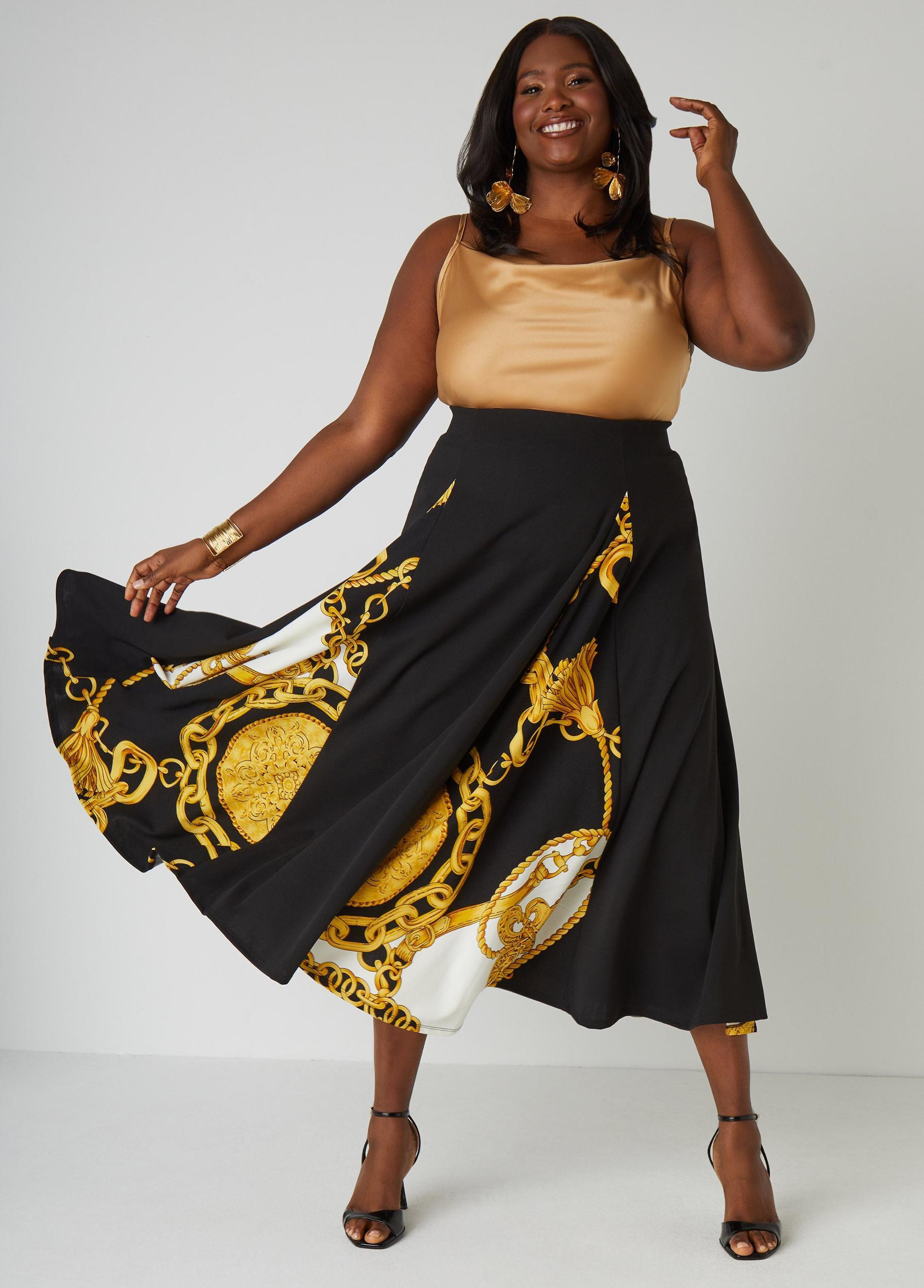 Status Print A Line Maxi Skirt Product Image