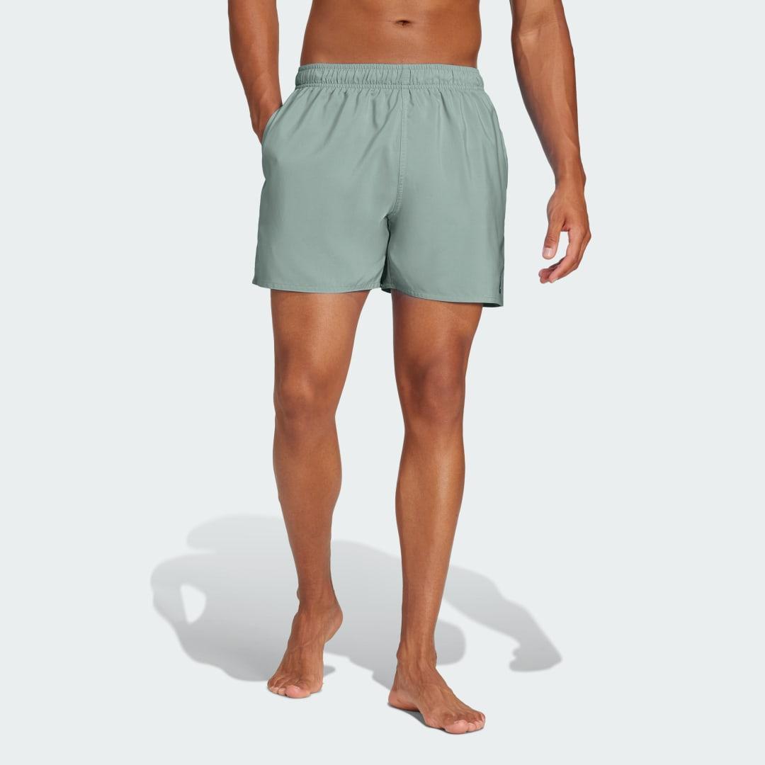 adidas Solid CLX Short-Length Swim Shorts Halo Mint 3XL Mens Product Image