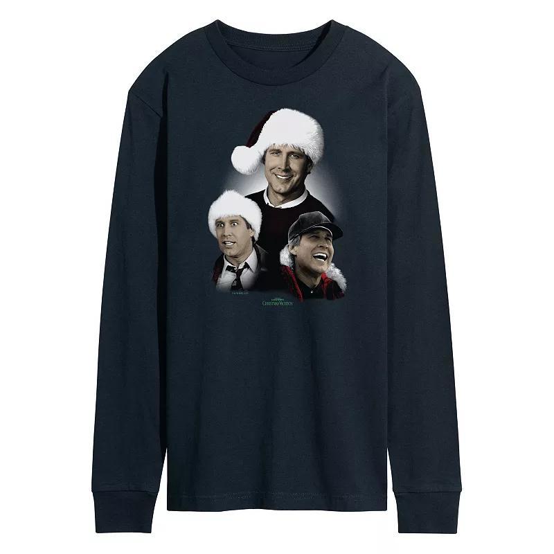 Mens National Lampoons Christmas Vacation Holiday Card Long Sleeve Graphic Tee Product Image