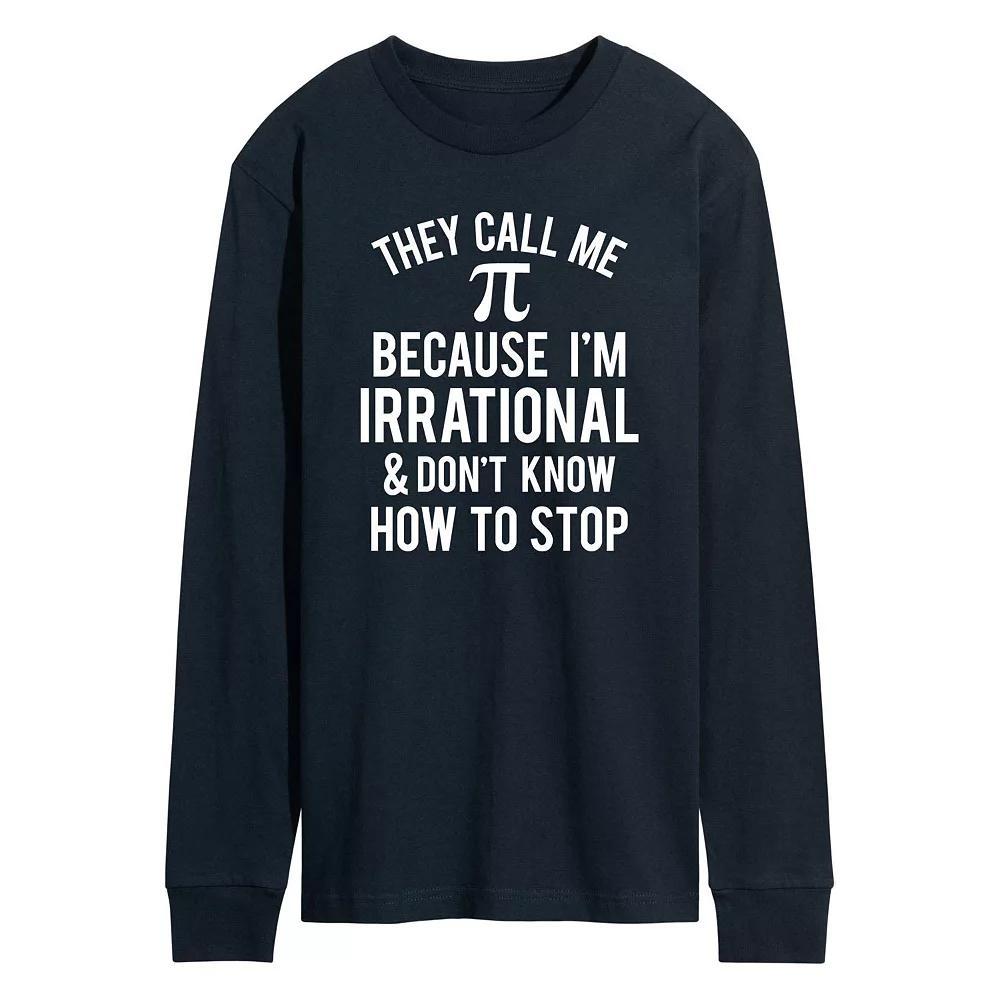 Mens Call Me Pi Long Sleeve Tee Product Image