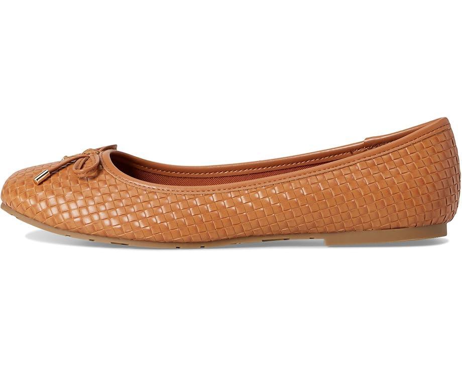 Delicato Bow Soft Metallic-Leather Ballerinas Product Image