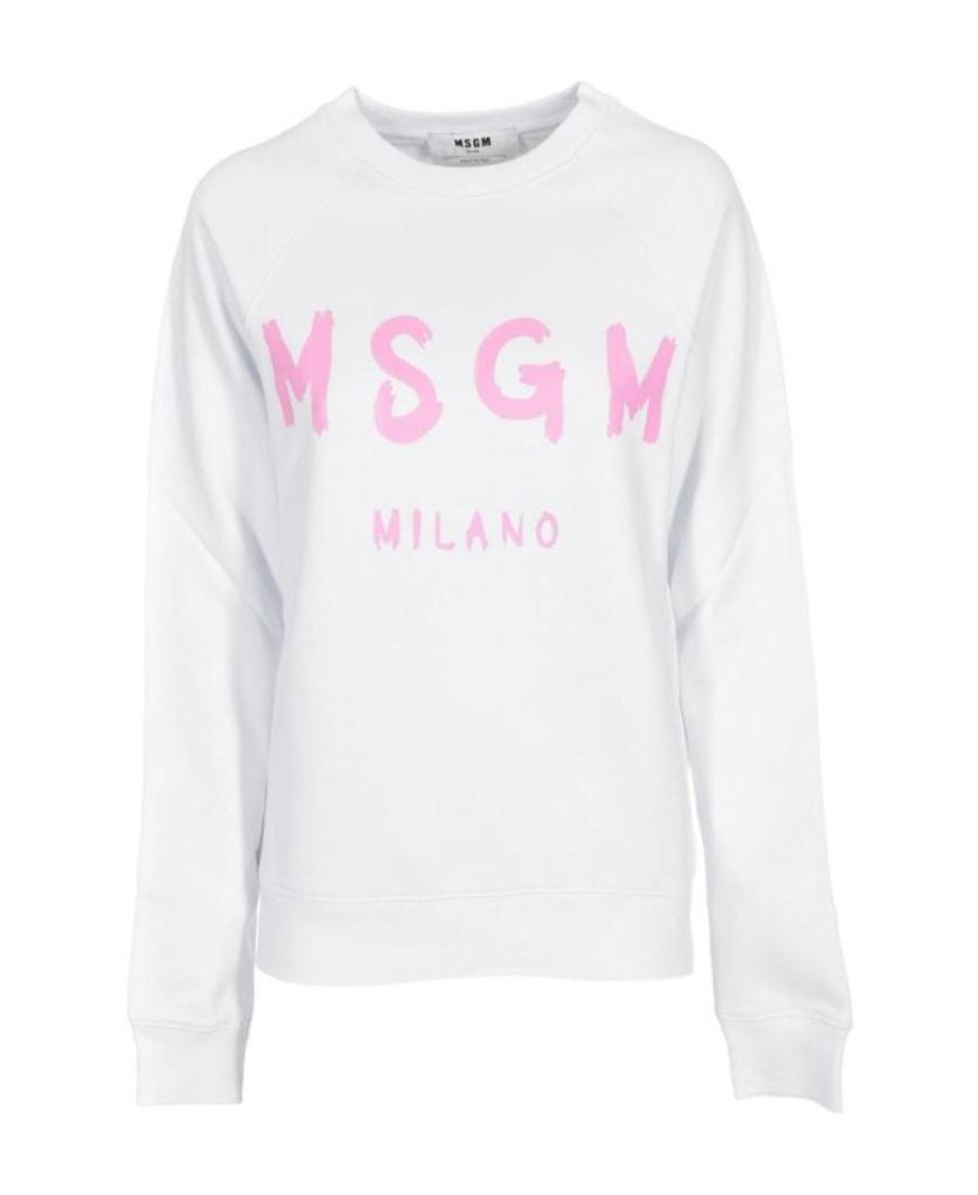 MSGM Logo Details Hoodie In White Product Image