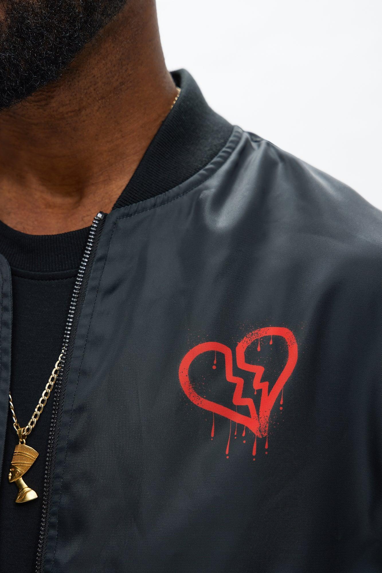 Cropped Urban Bomber Jacket - Black Product Image