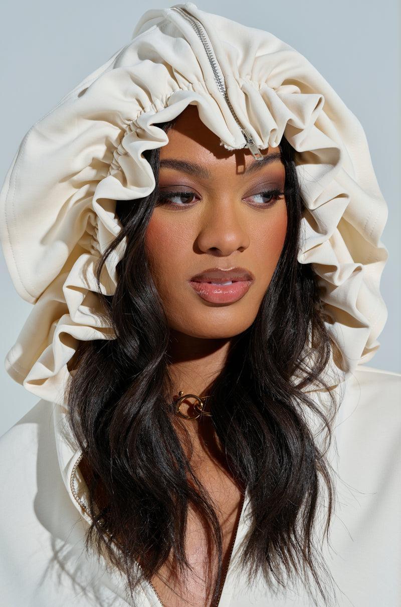 KHOLE RUFFLED ZIP UP SWEATSHIRT Product Image