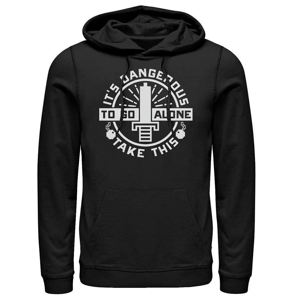 Men's Nintendo Zelda It's Dangerous To Go Alone Sweatshirt, Size: XXL, Black Product Image