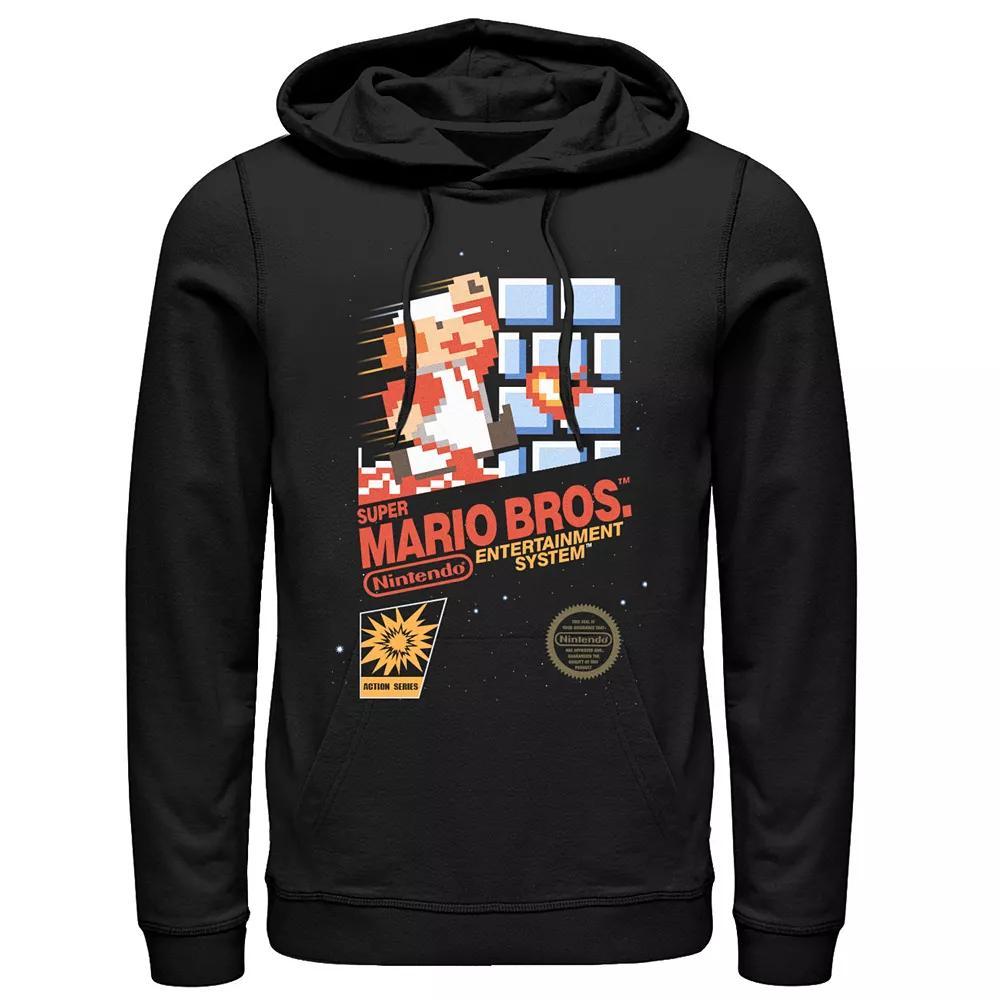 Men's Nintendo Super Mario Brothers Pullover Hoodie, Size: Small, Black Product Image