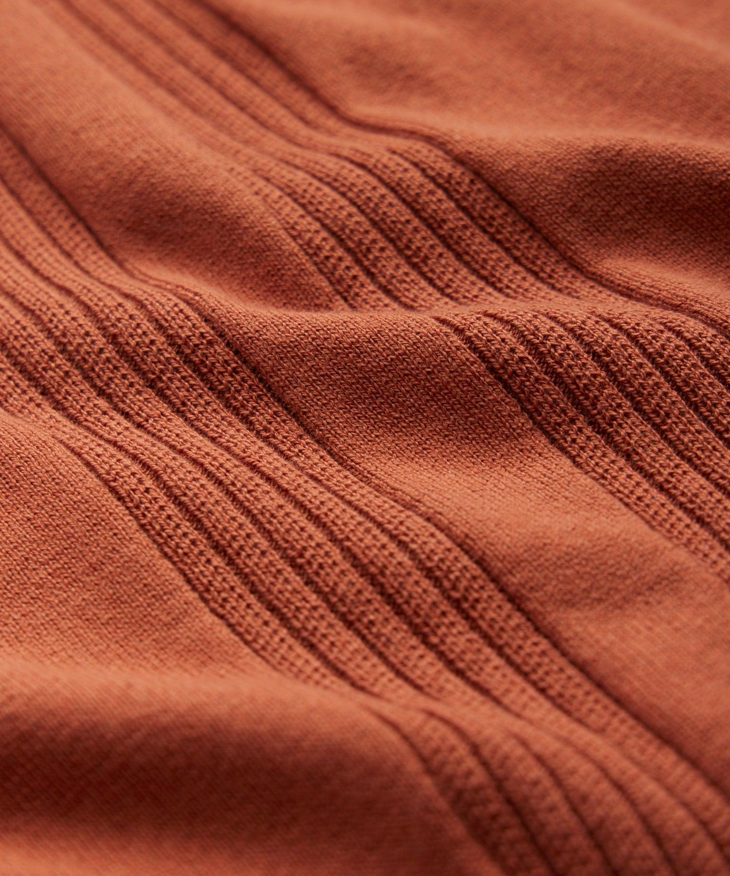 Silk Cotton Ribbed Polo Product Image
