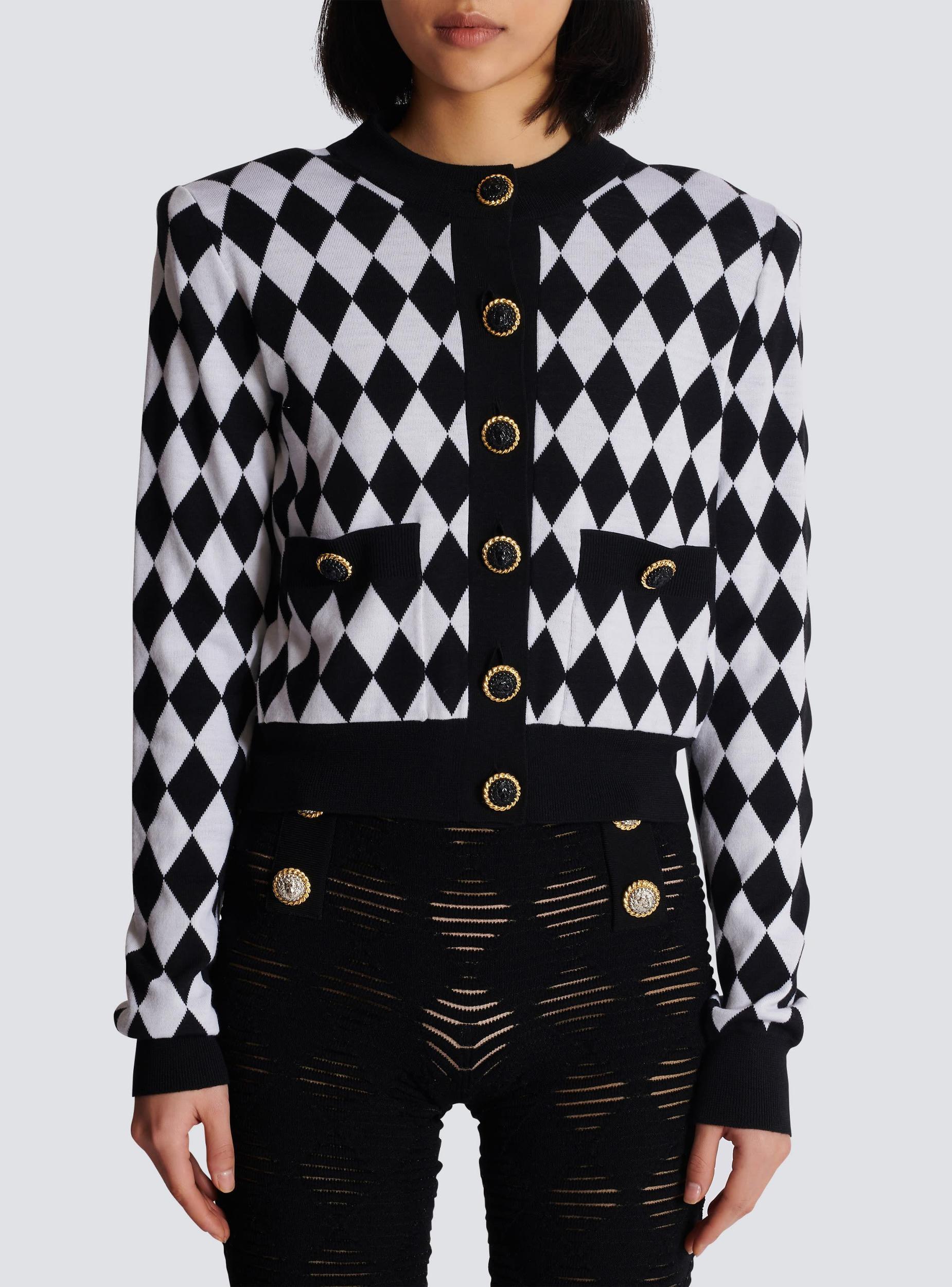 Diamond knit cardigan Product Image