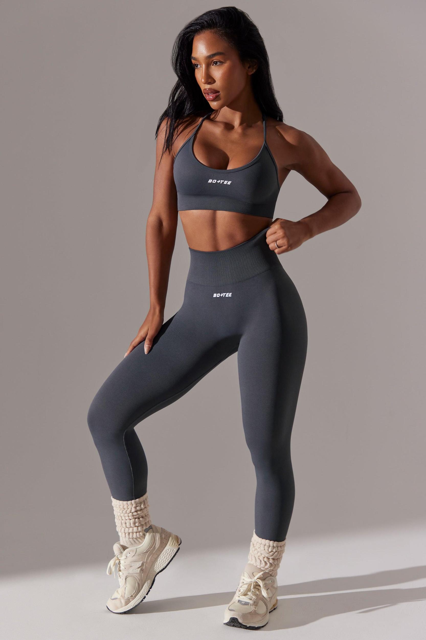 High Waist Super Sculpt Leggings in Grey Product Image