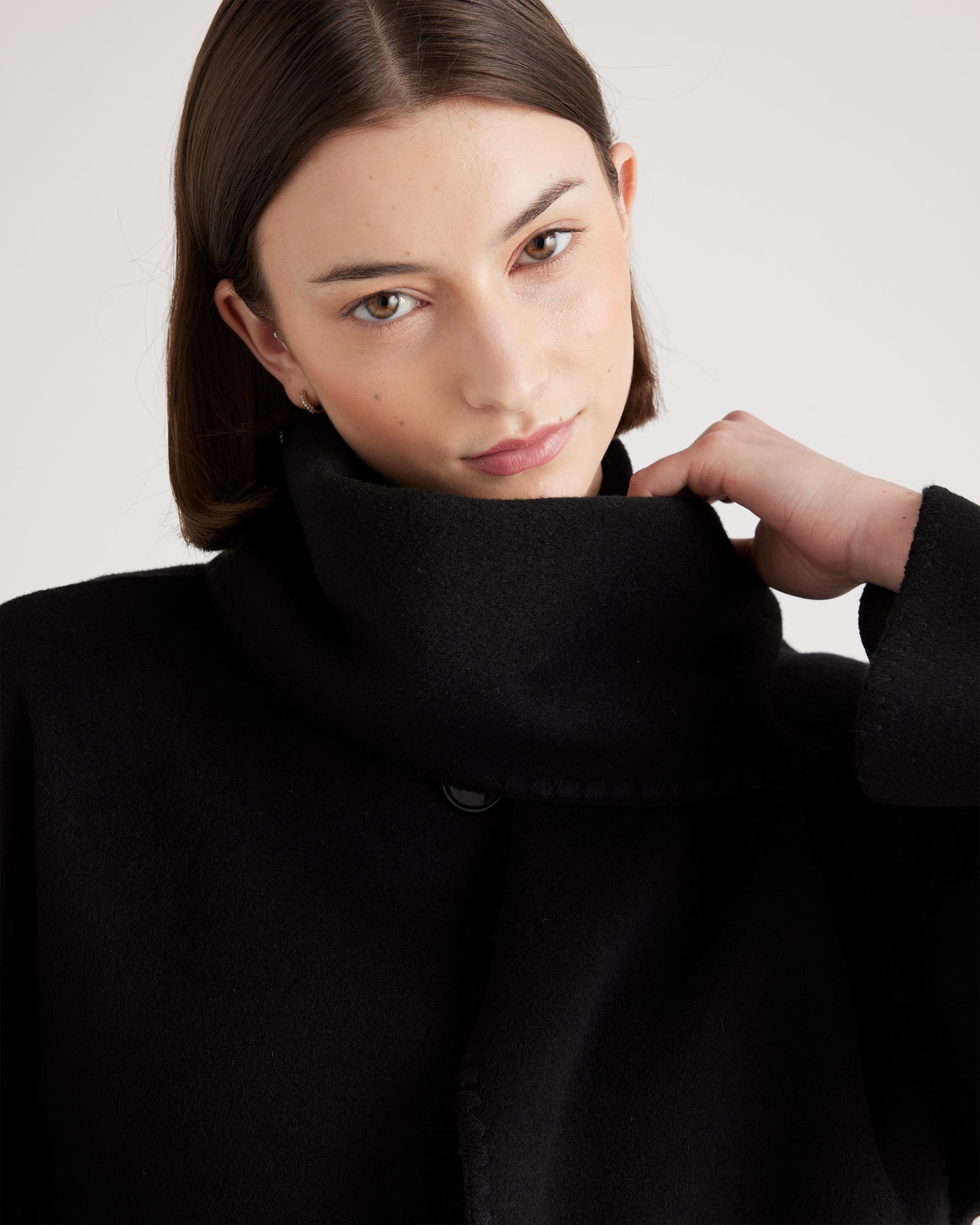 Quince | Women's Double-Faced Merino Wool Scarf Coat Size XS Product Image