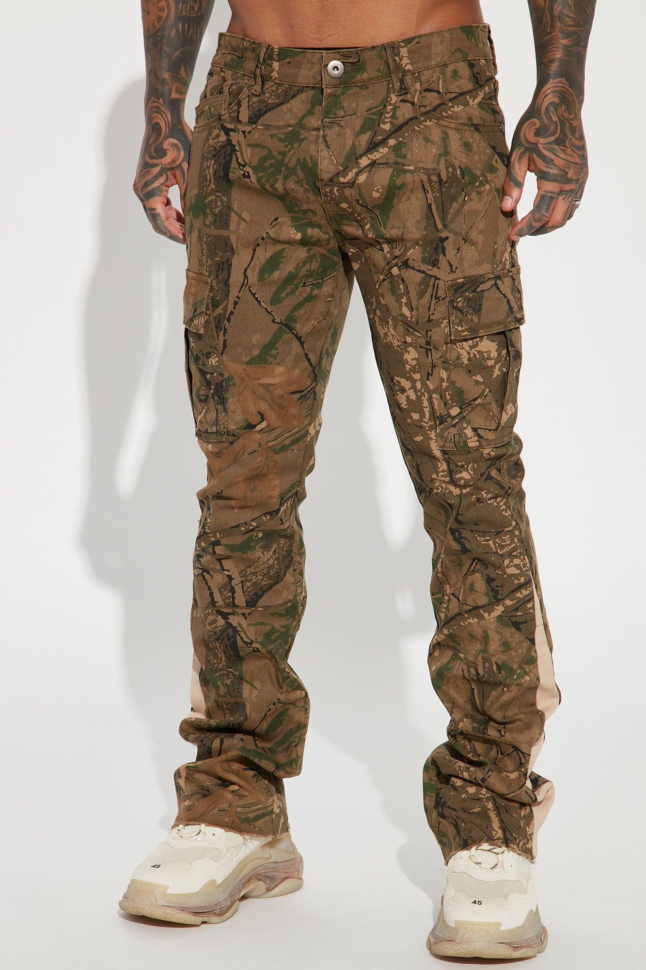 On The Hunt Skinny Flared Cargo Pants - Camouflage Product Image
