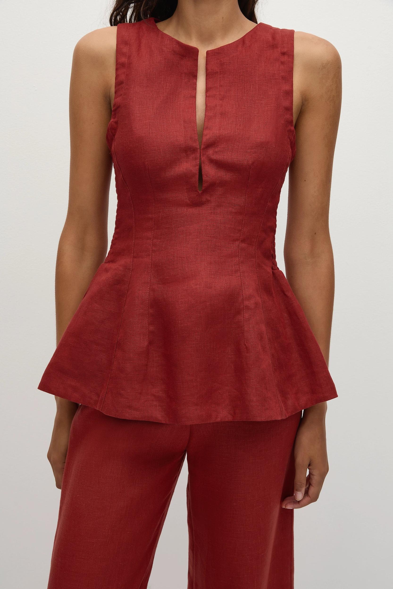 Melia Top Deep Red Product Image