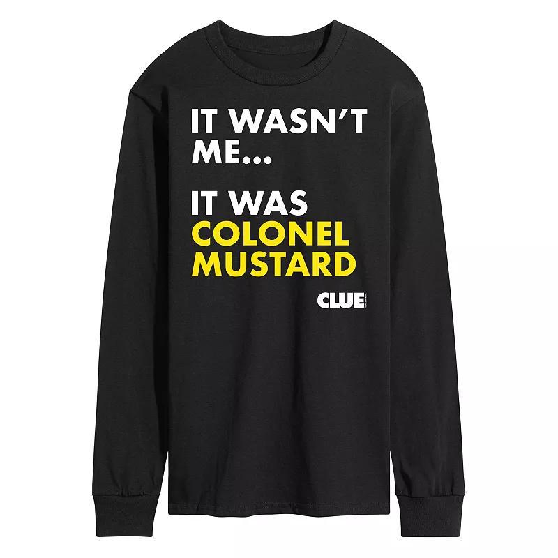 Mens Clue It Was Colonel Mustard Long Sleeve Graphic Tee by Hasbro Product Image