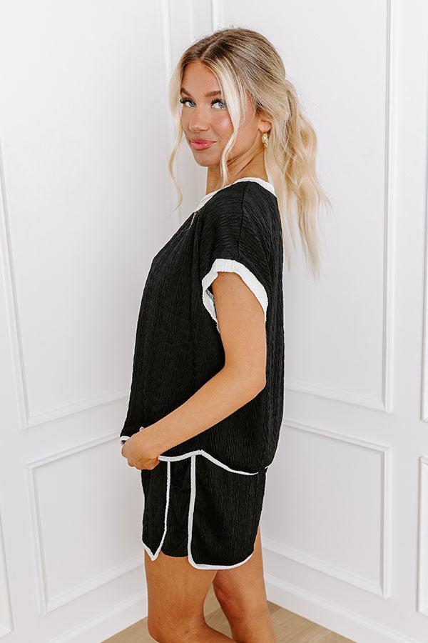 Road Trip Ready Shift Top in Black Product Image
