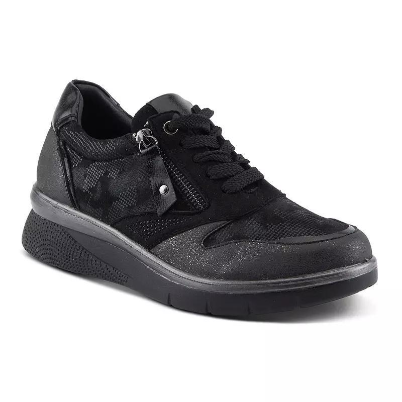 Flexus by Spring Step Wyclef Women's Platform Sneakers, Size: 40, Black Product Image