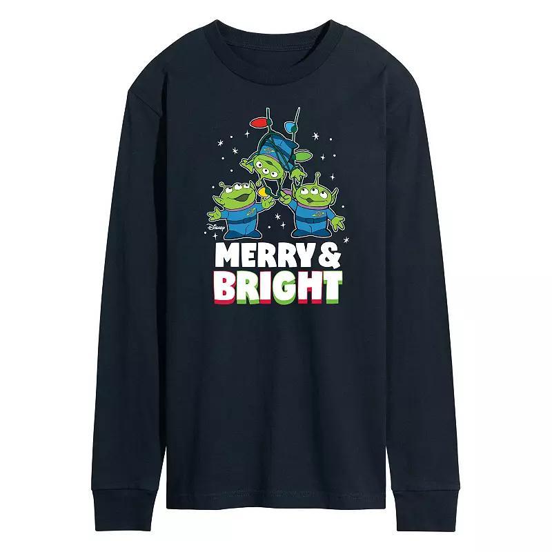 Disney / Pixars Toy Story 4 Aliens Mens Merry And Bright Long Sleeve Graphic Tee Product Image