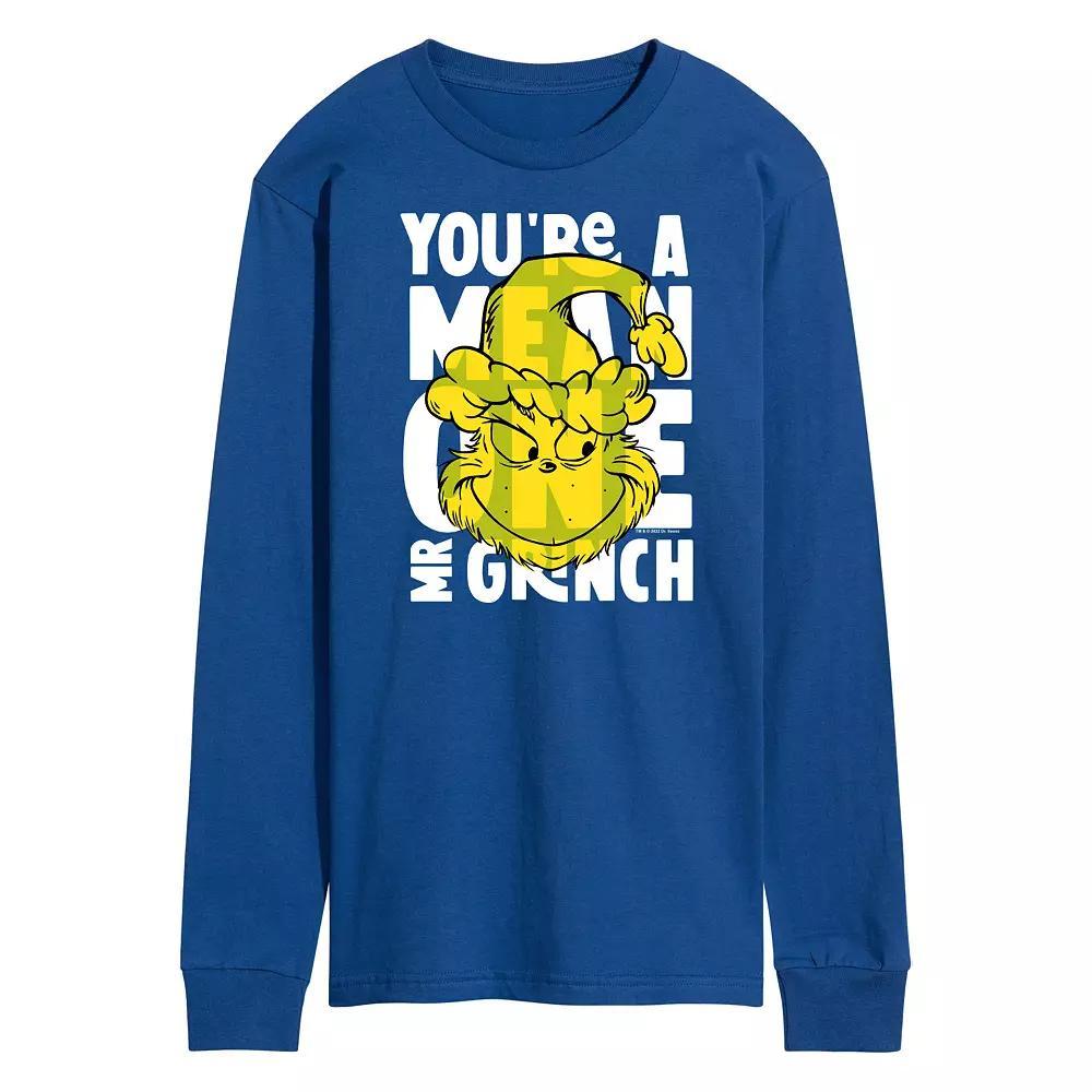 Mens Dr. Seuss Grinch Youre A Mean One Long Sleeve Tee Product Image