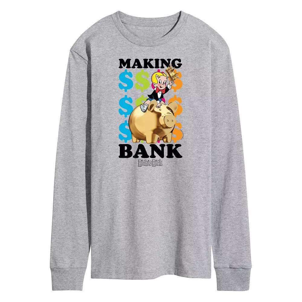 Mens Richie Rich Making Bank Long Sleeve Graphic Tee Product Image