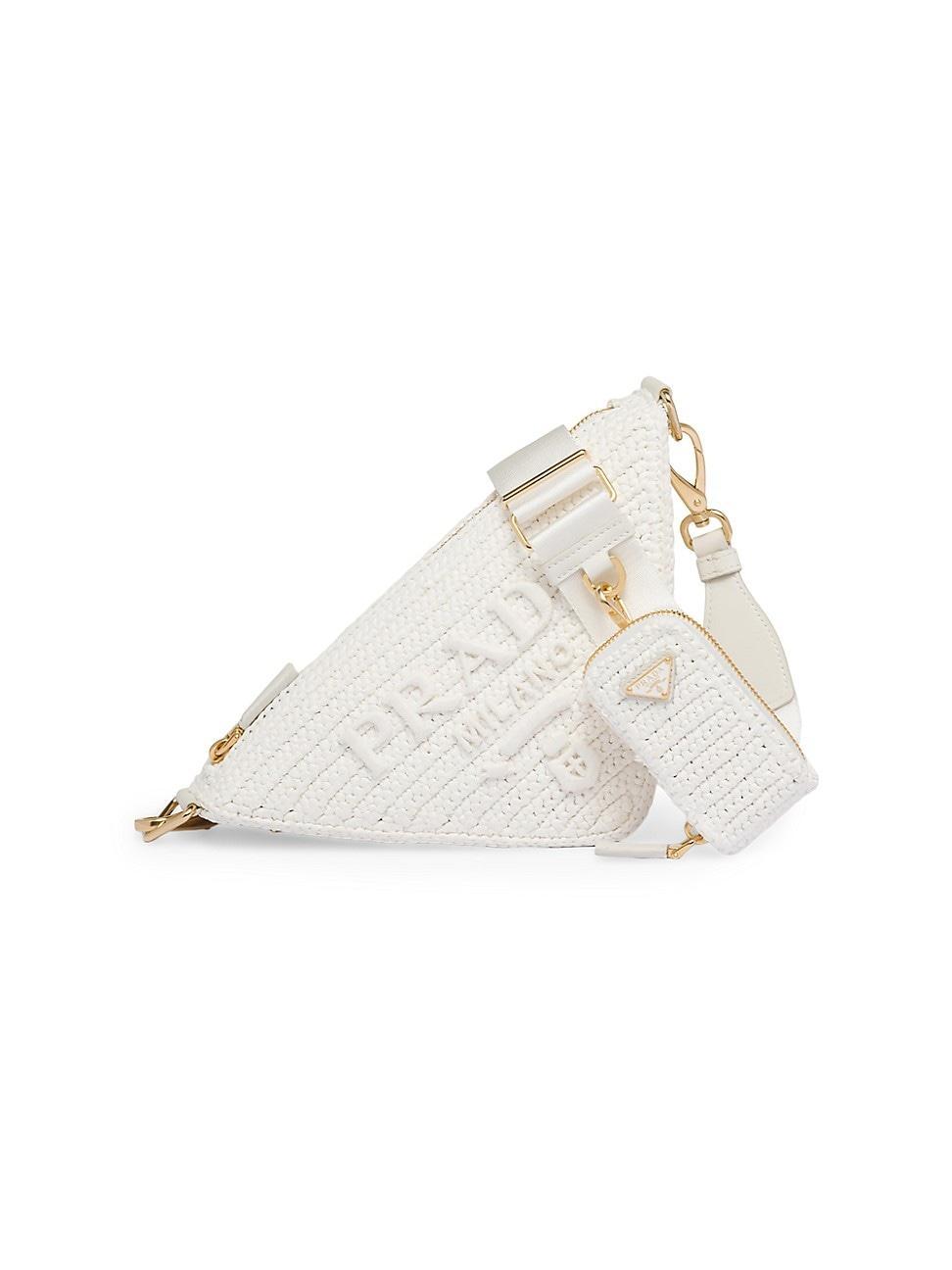 Triangle Raffia Crossbody Bag Product Image