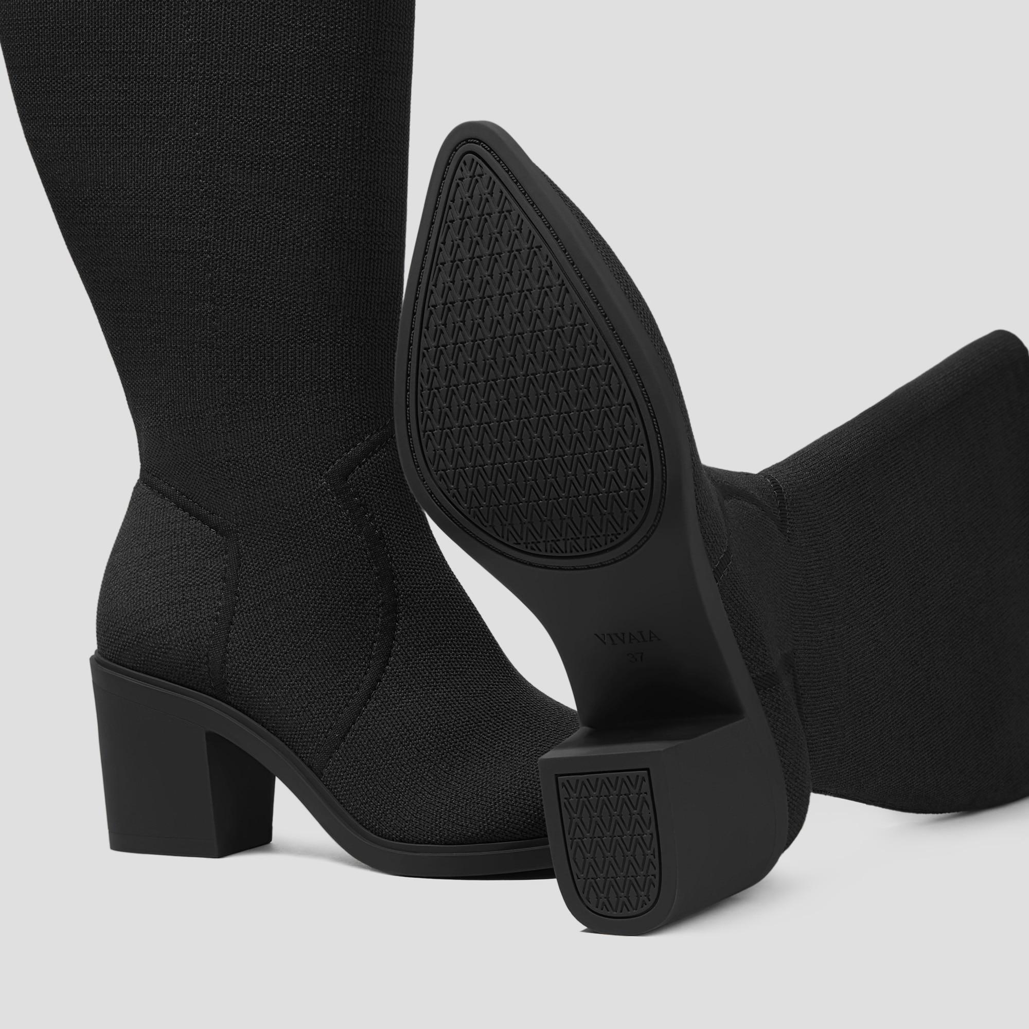 Pointed-Toe Western Knee-High Boots (Wynne) Product Image