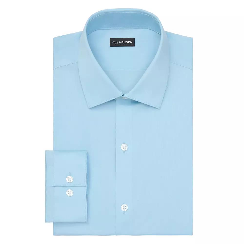 Men's Van Heusen Regular-Fit Ultra Wrinkle Free Dress Shirt, Size: Medium-32/33, Blue Product Image