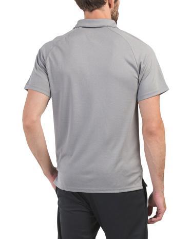 Short Sleeve Mesh Performance Polo T-shirt Top for Men | Polyester Product Image