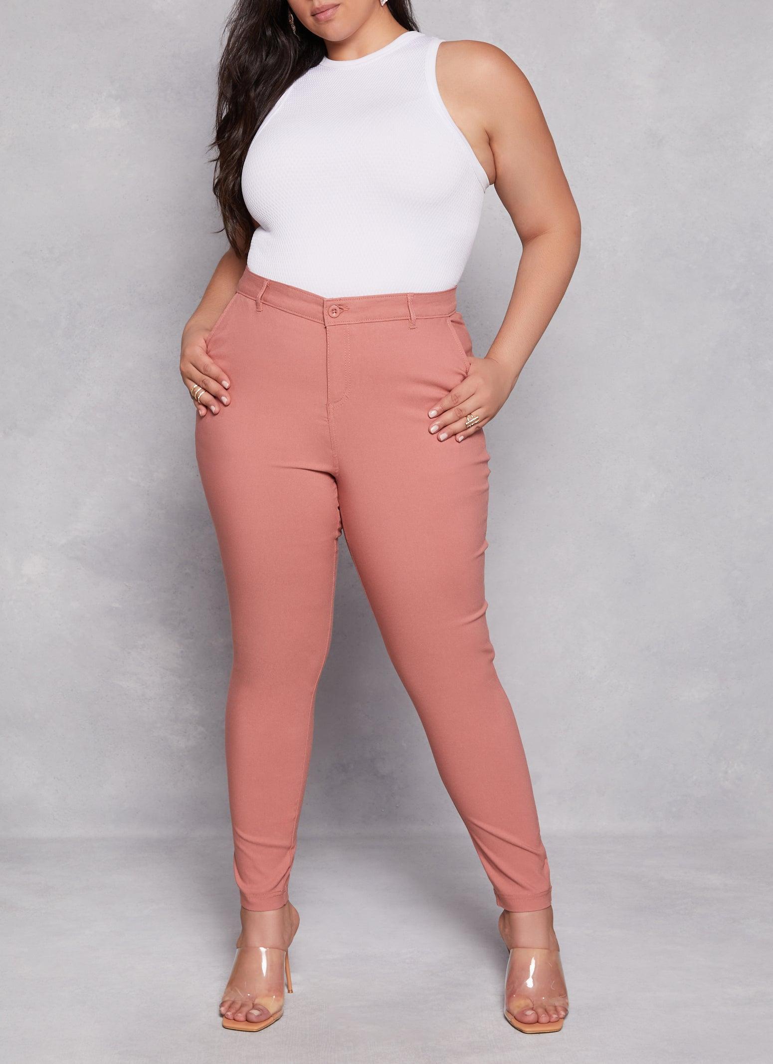 Womens Plus Size Hyperstretch Skinny Leg Dress Pants Product Image