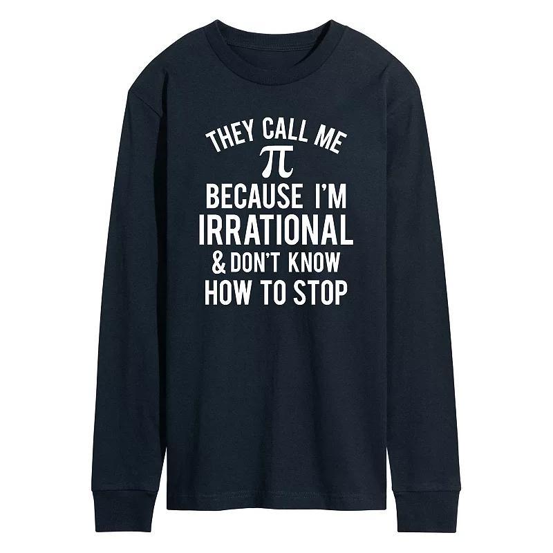 Mens Call Me Pi Long Sleeve Tee Product Image