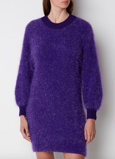 Hugo Boss C_Festalasa Purple Sweater Dress Product Image