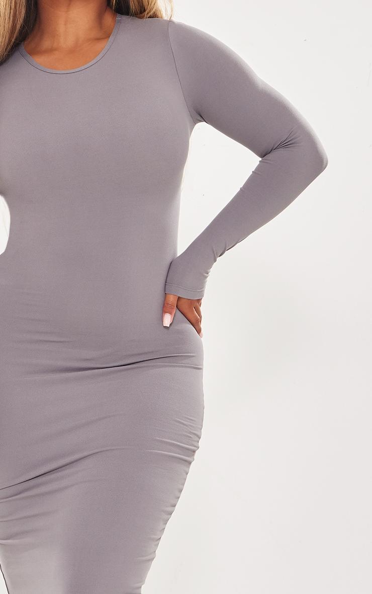 Shape Charcoal Sculpted Long Sleeve Maxi Dress Product Image
