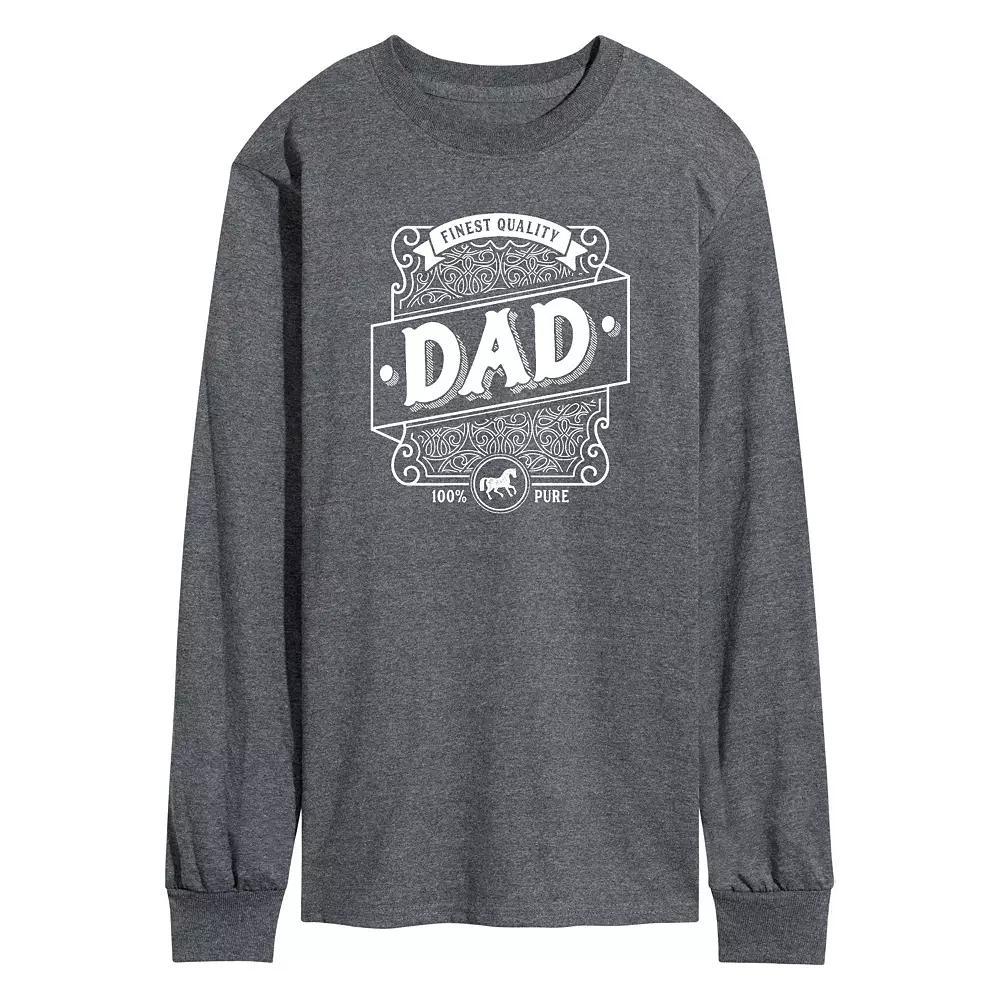 Mens Dad Liquor Label Long Sleeve Graphic Tee Product Image