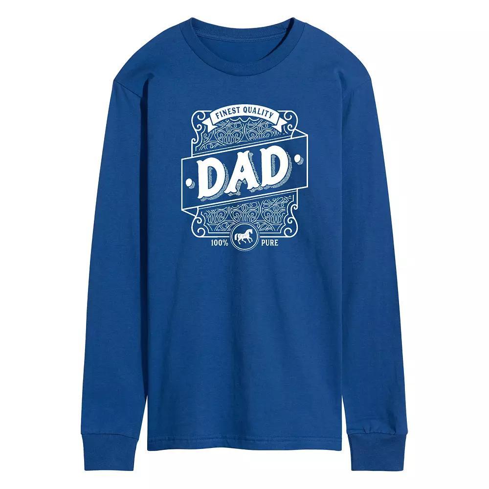 Mens Dad Liquor Label Long Sleeve Graphic Tee Product Image