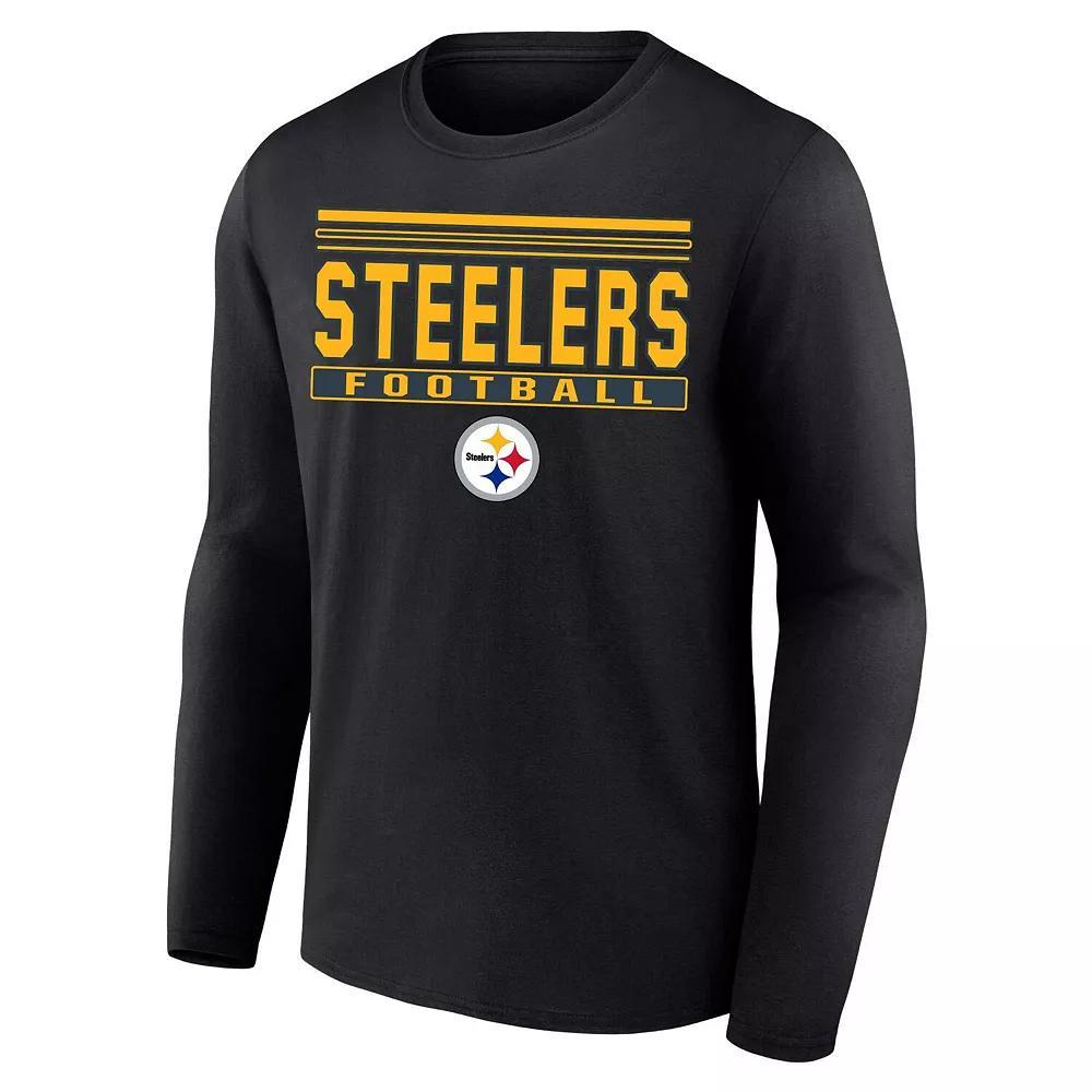 Men's Profile  Black Pittsburgh Steelers Big & Tall Pop Long Sleeve T-Shirt, Size: 6XB Product Image