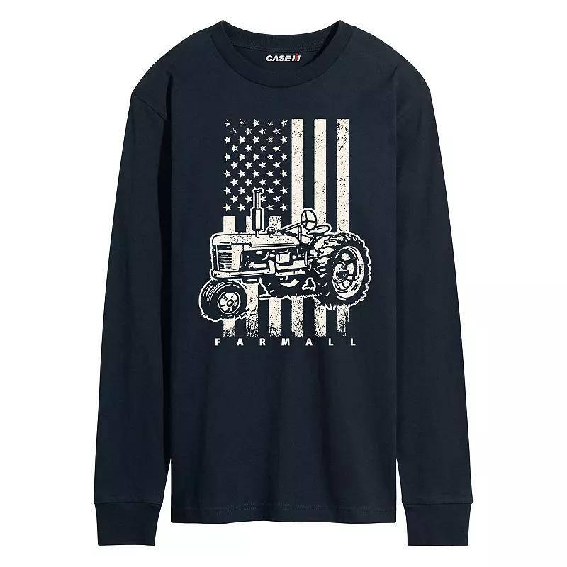 Mens Case IH American Flag Long Sleeve Graphic Tee Product Image