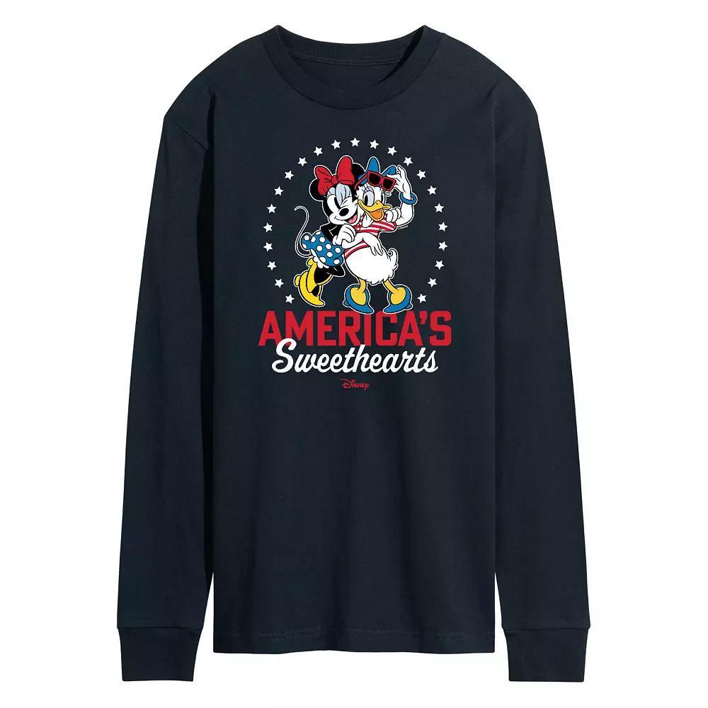 Disneys Mens Americas Sweethearts Long Sleeve Graphic Tee Product Image