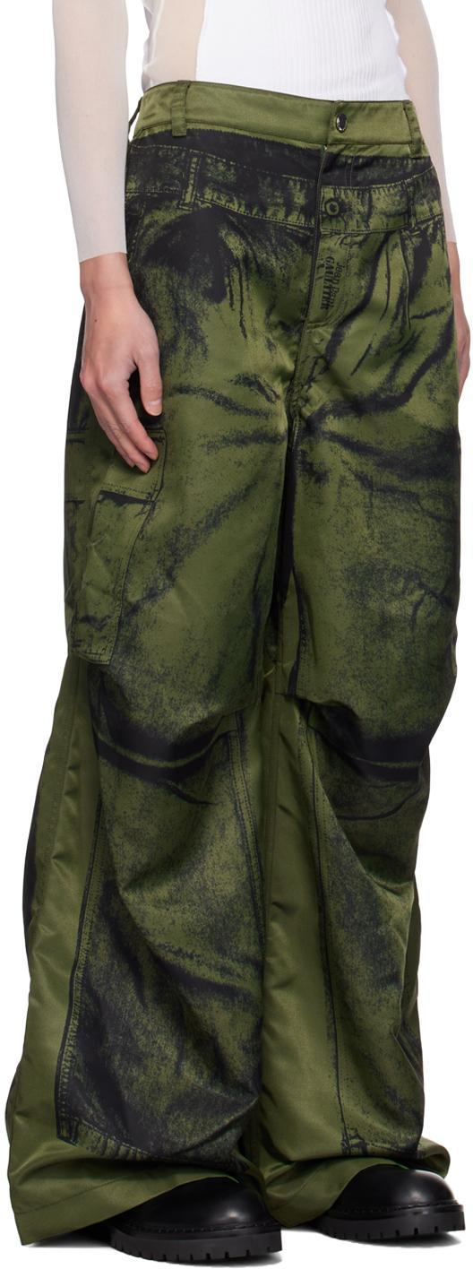 JEAN PAUL GAULTIER Khaki 'the Trompe-l'œil' Cargo Pants In 4100-khaki/black Product Image