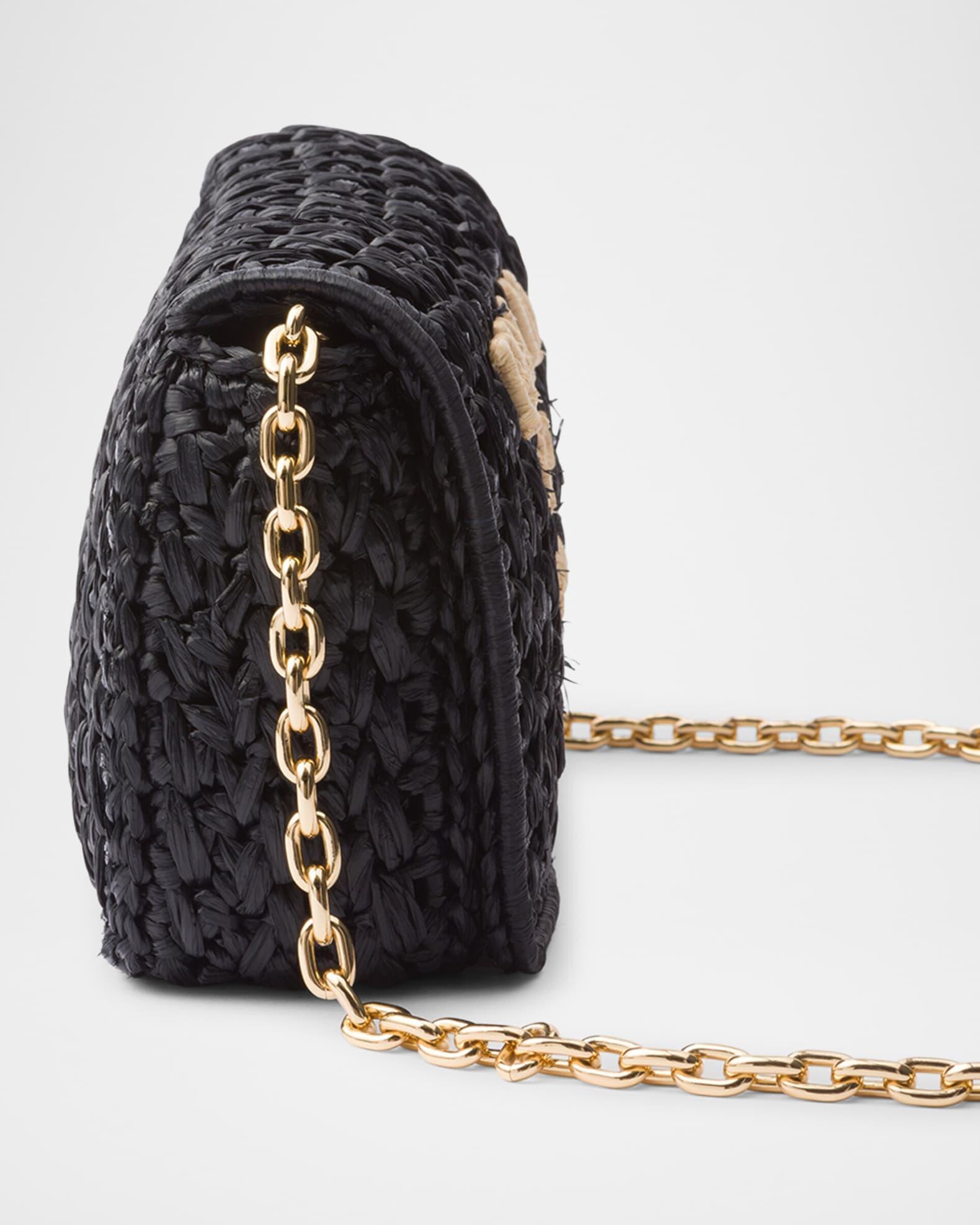 Crochet Faux Raffia Shoulder Bag Product Image