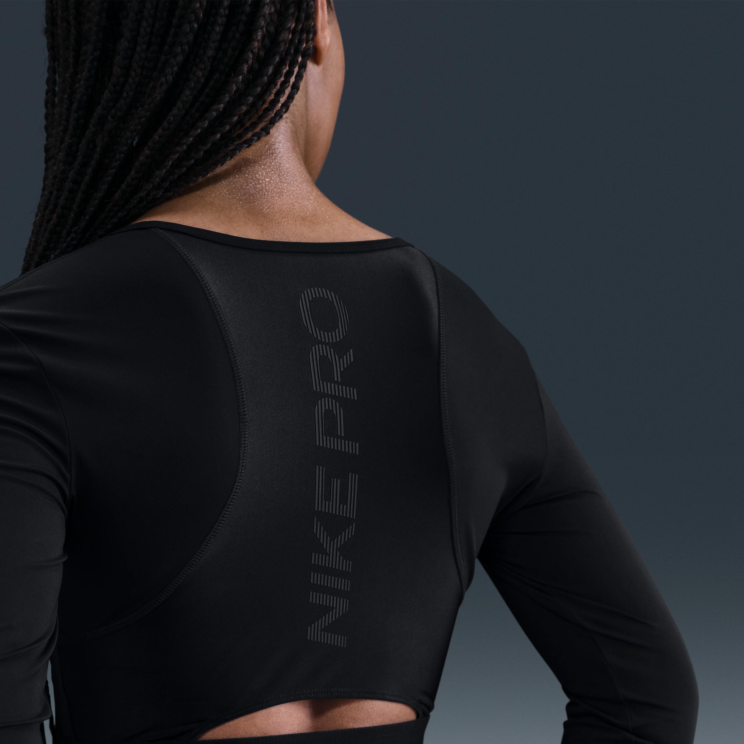 Women's Nike Pro Dri-FIT Cropped Long-Sleeve Top Product Image
