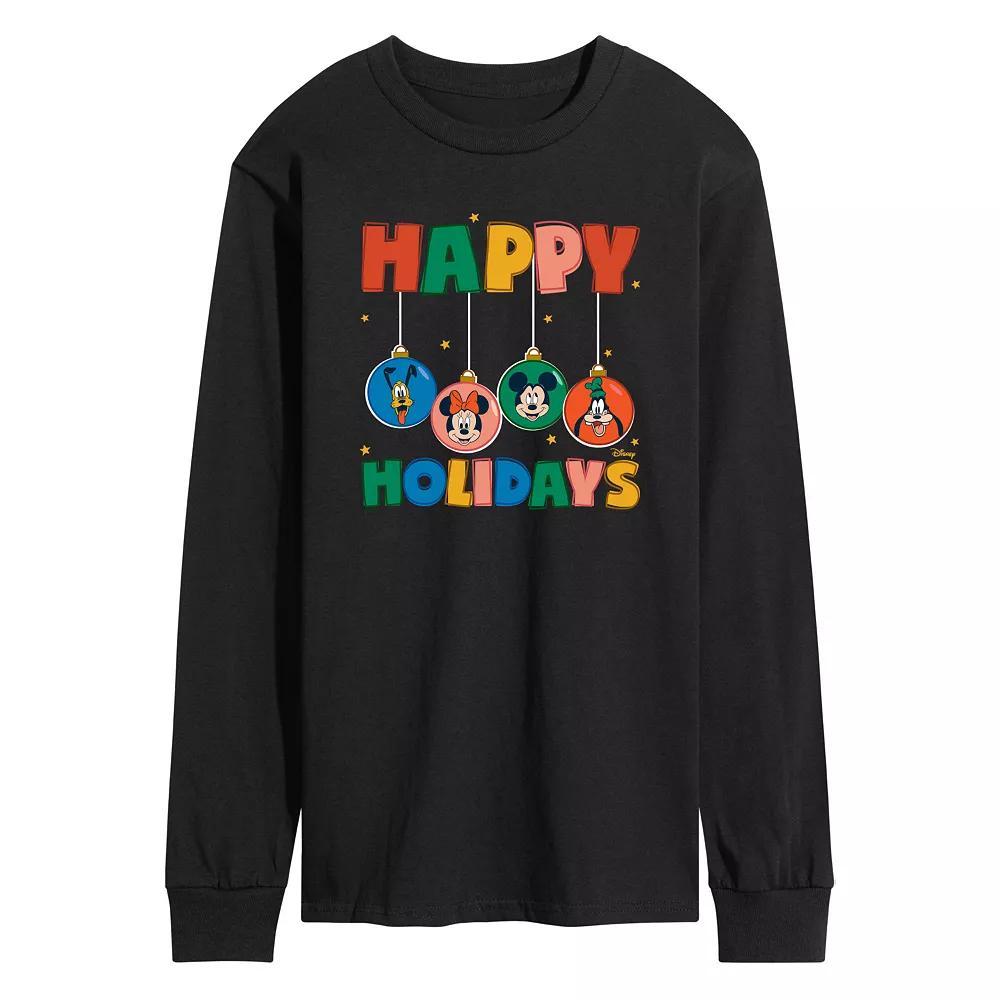 Disney's Mickey Mouse & Friends Men's Ornaments Long Sleeve Graphic Tee, Size: XL, Blue Product Image