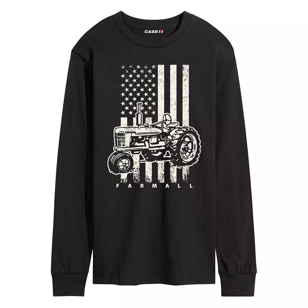 Mens Case IH American Flag Long Sleeve Graphic Tee Product Image
