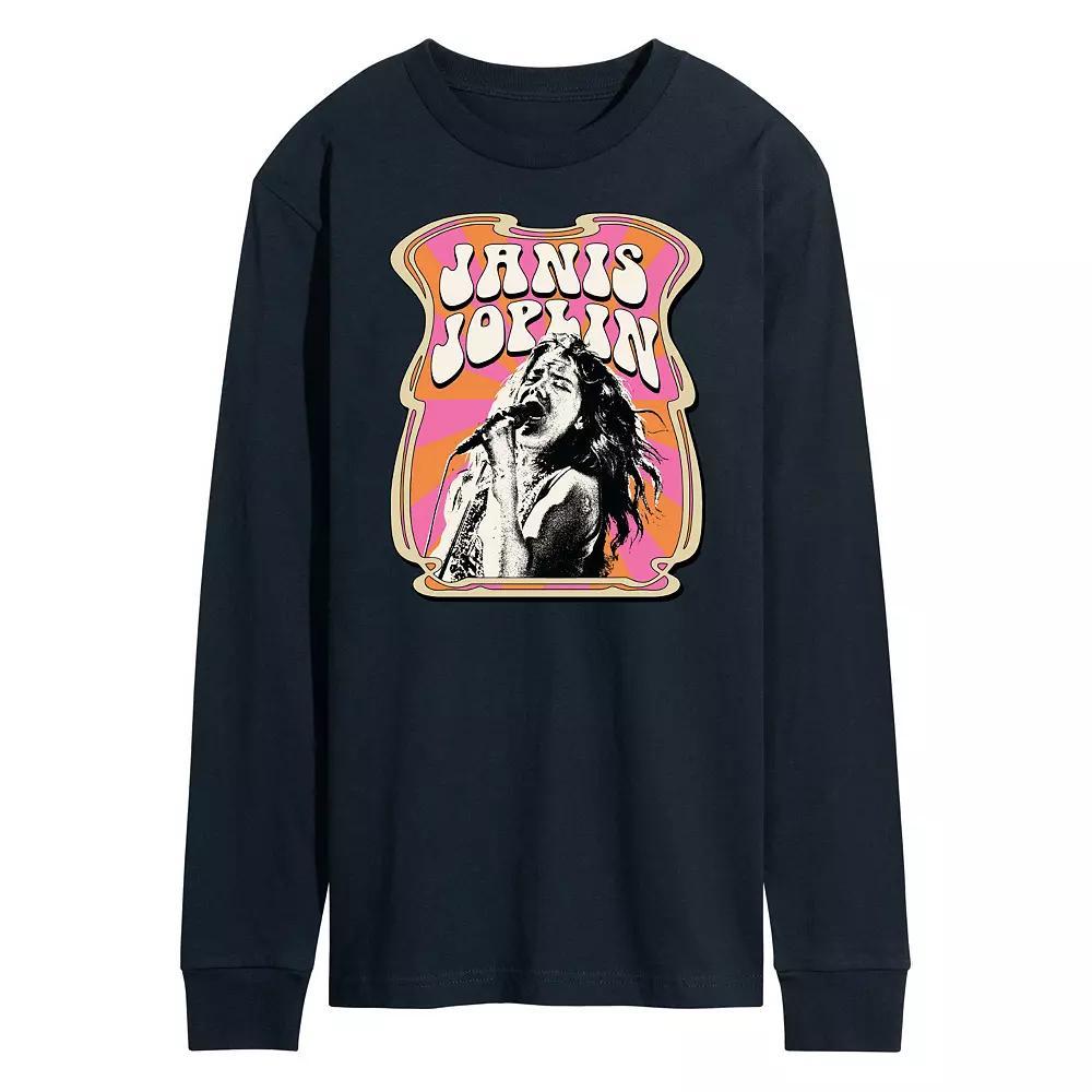 Mens Janis Joplin Poster Long Sleeve Tee Product Image