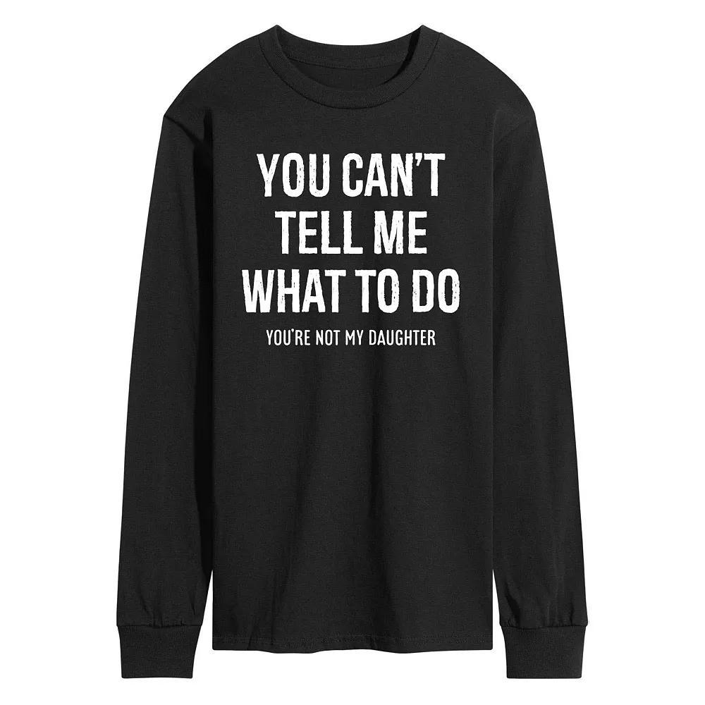 Men's You Cant Tell Me What To Do Long Sleeve Graphic Tee, Size: Medium, Blue Product Image