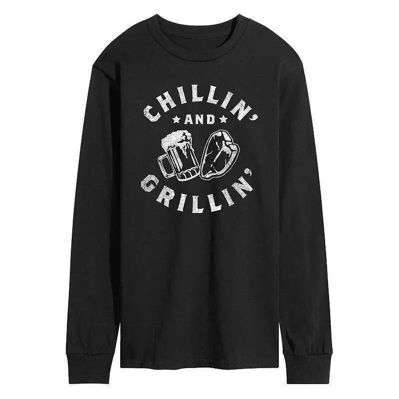 Mens Chillin And Grillin Long Sleeve Tee Product Image