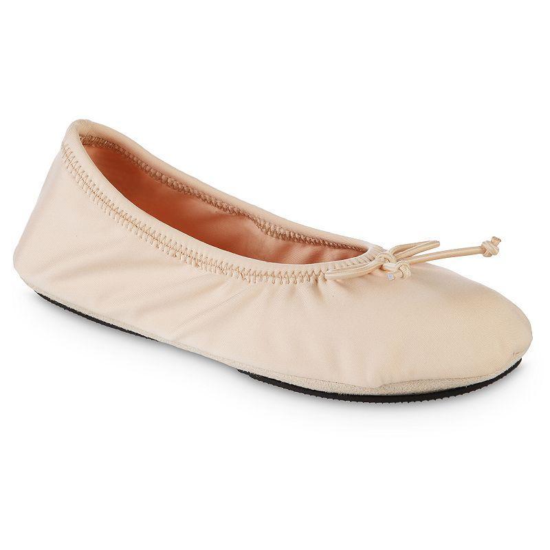 MUK LUKS Womens Ballerina Slippers Pink Smile Product Image