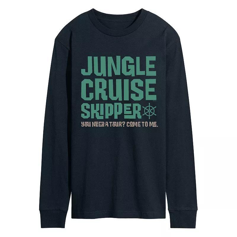 Disneys Jungle Cruise Mens Skipper Long Sleeve Graphic Tee Blue Product Image